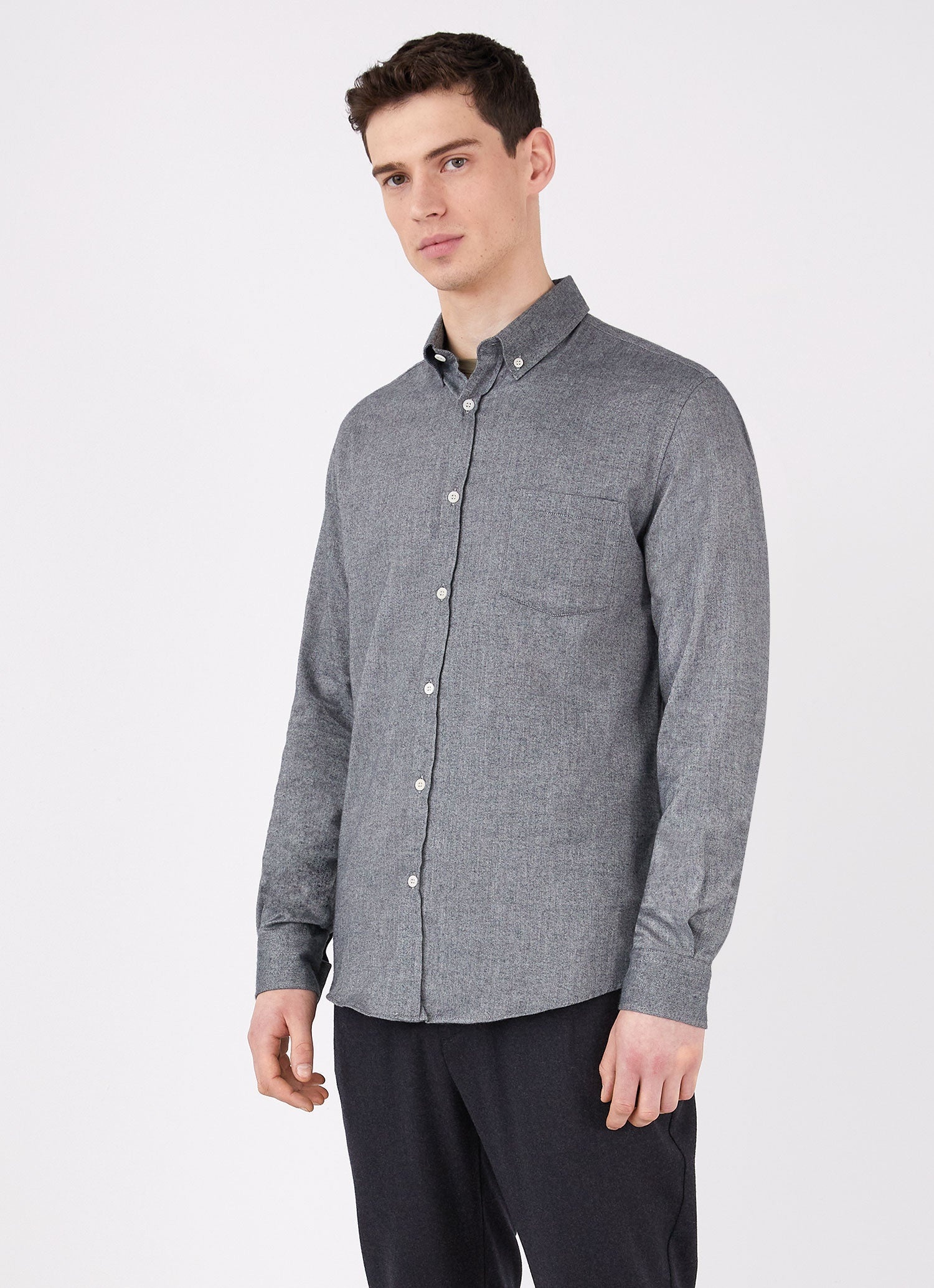 Brushed Cotton Flannel Shirt - 2