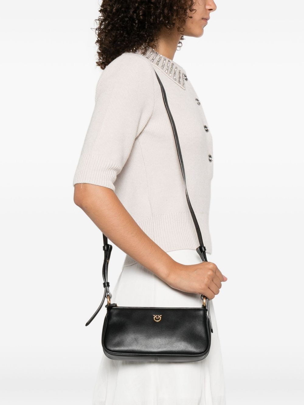 rectangle leather shoulder bag - 2