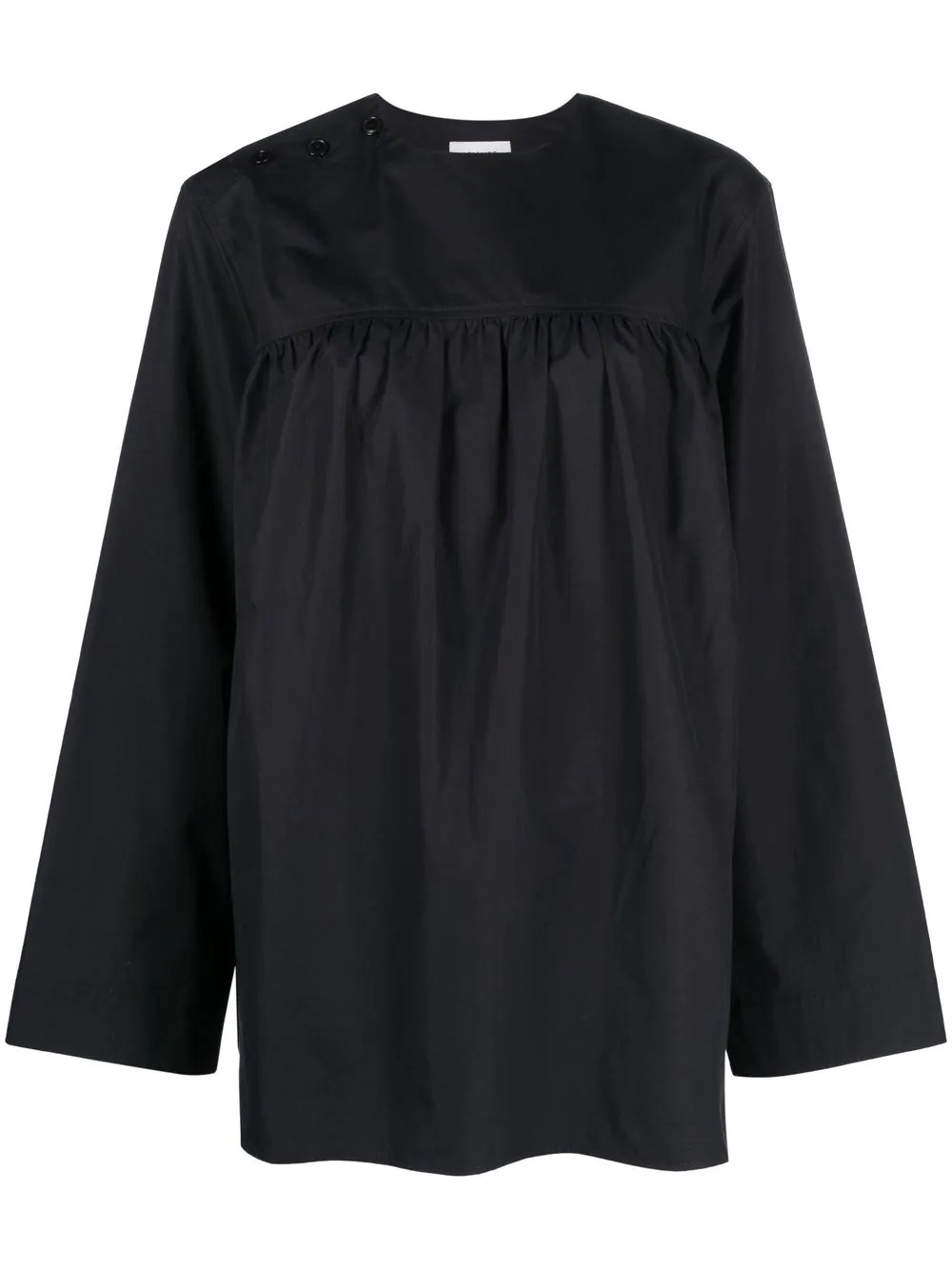 round-neck wide-sleeve top - 1