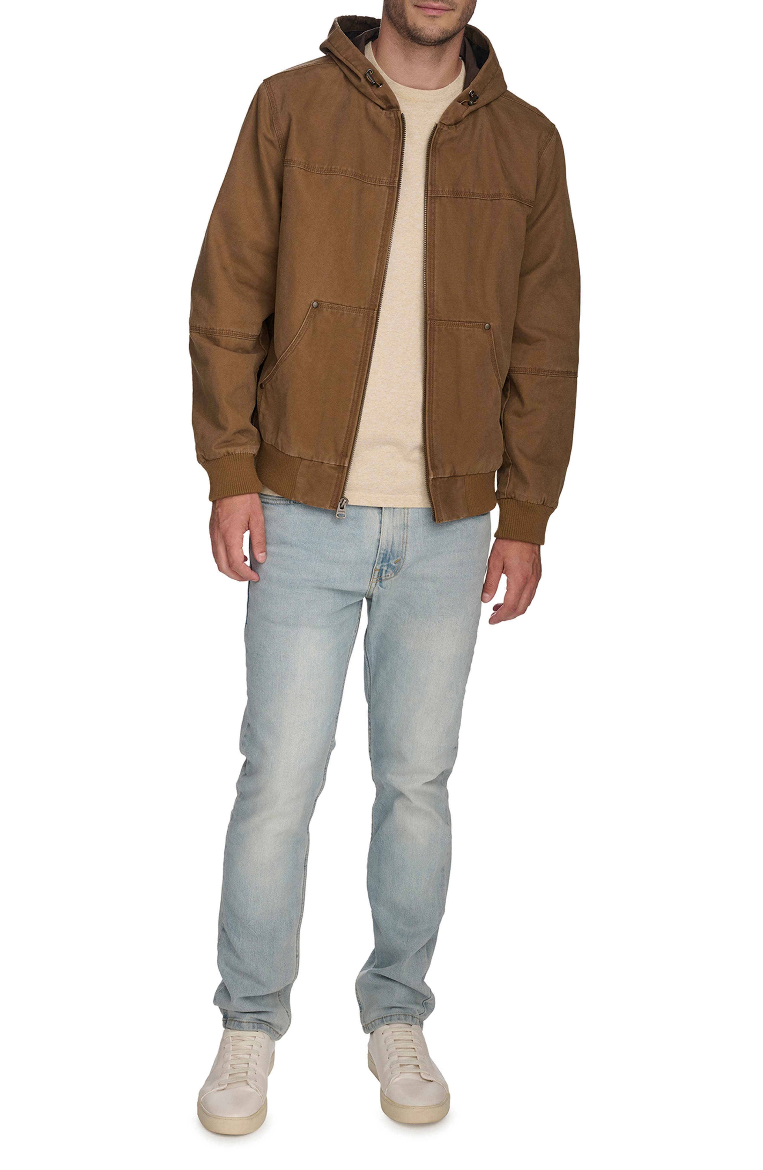 levi's Lightweight Workwear Hooded Jacket in Brown at Nordstrom - 5