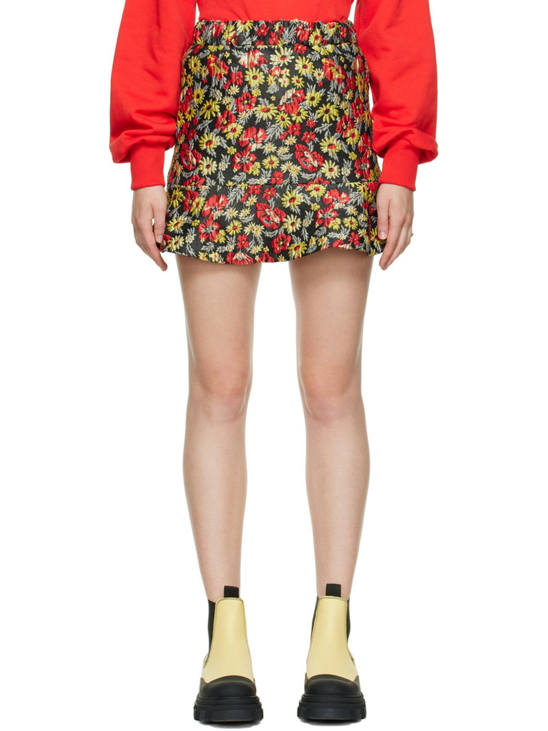 Black 3D Mini Skirt - 1