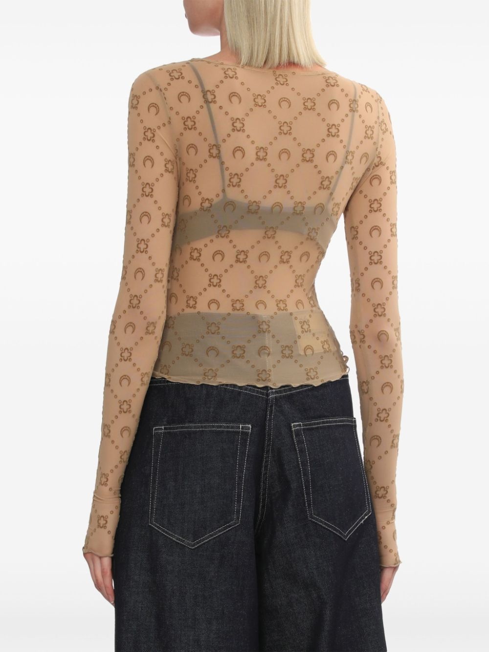 monogram crewneck top - 4