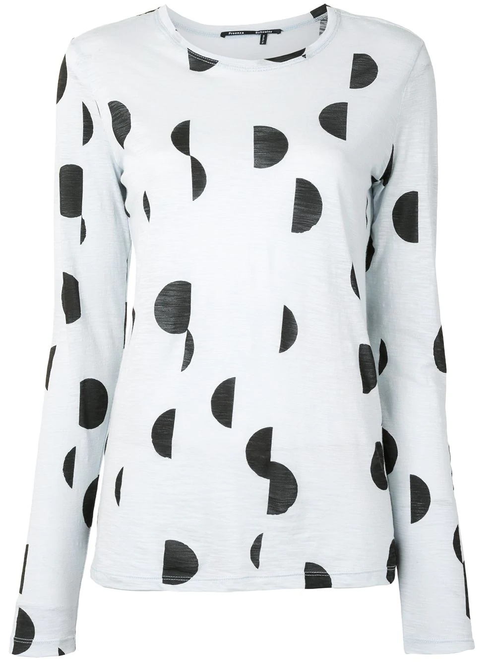 circle print long-sleeve top - 1