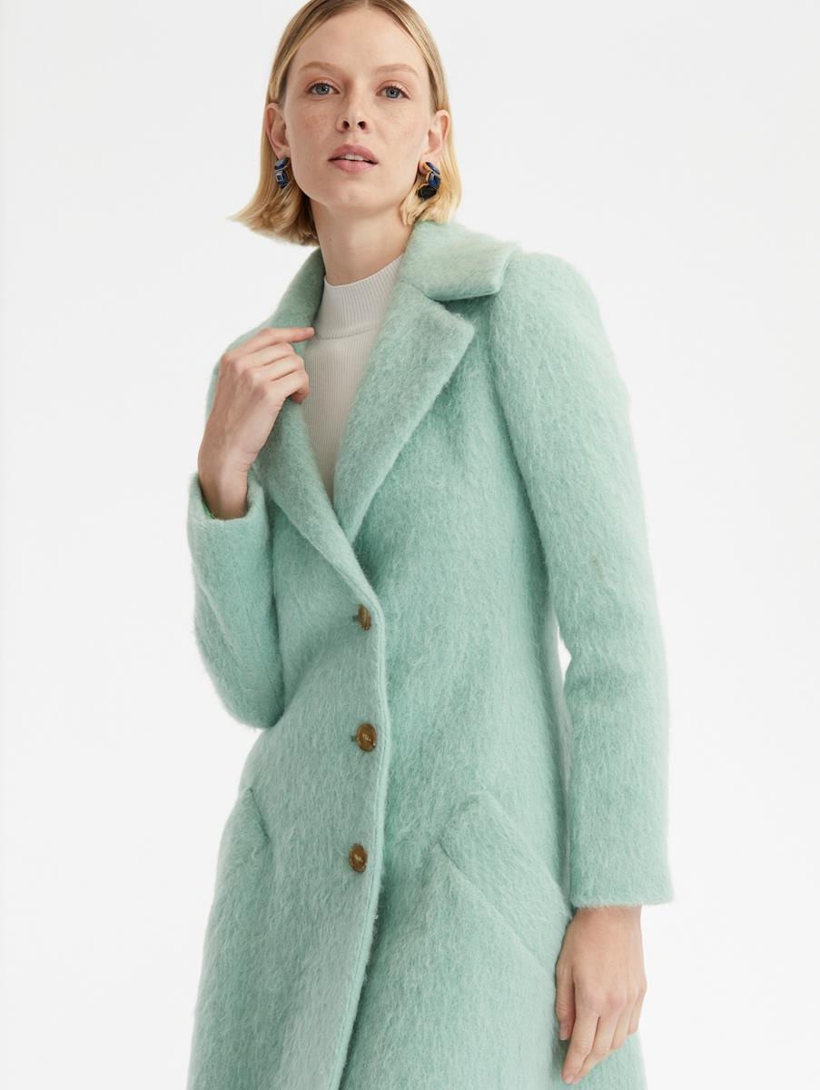 DOUBLE BREASTED WOOL COAT - 3