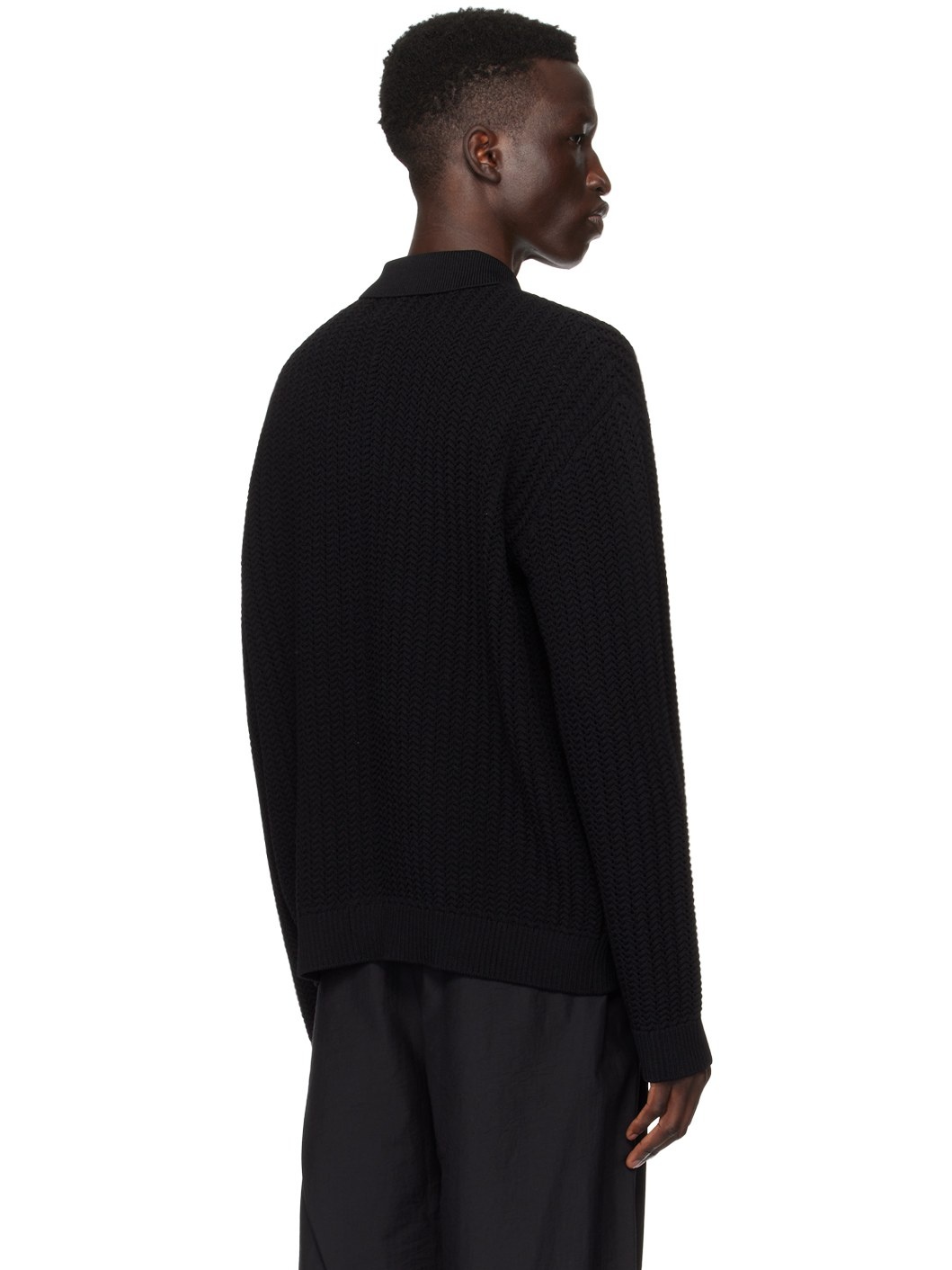 Black Button Cardigan - 3