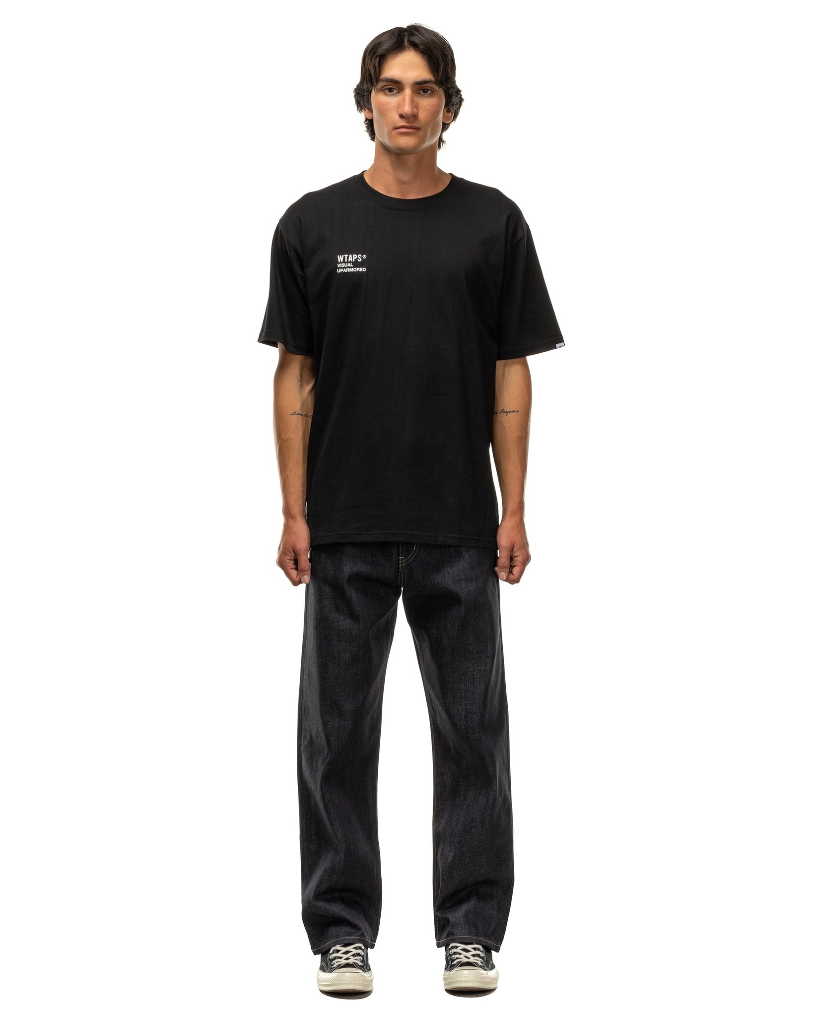 トップス WTAPS VISUAL UPARMORED TEE WTAPS Men's Visual Uparmored Print T-Shirt in Black WTAPS
