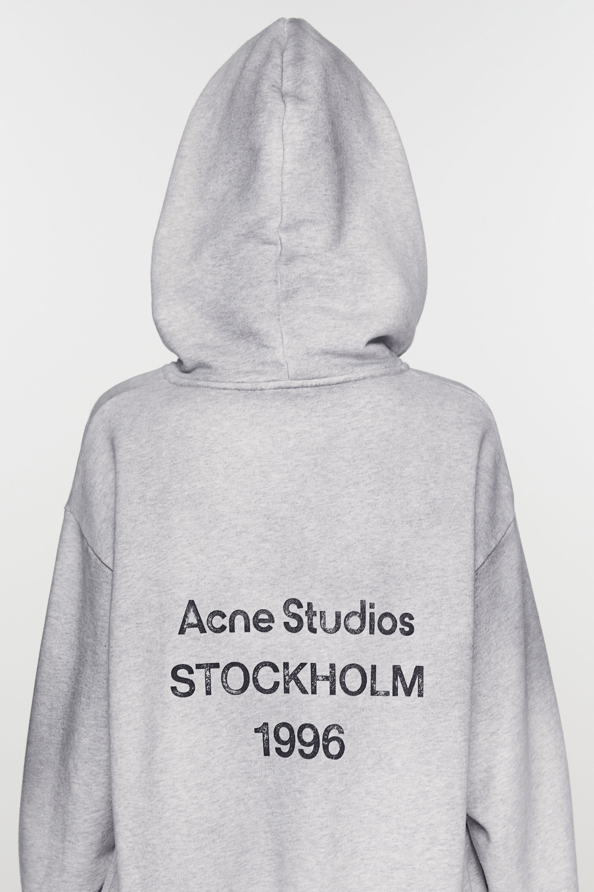 Logo hooded sweater - Pale Grey Melange - 4