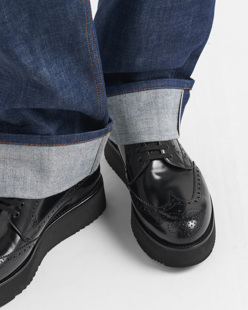 Prada Brushed leather derby brogues outlook