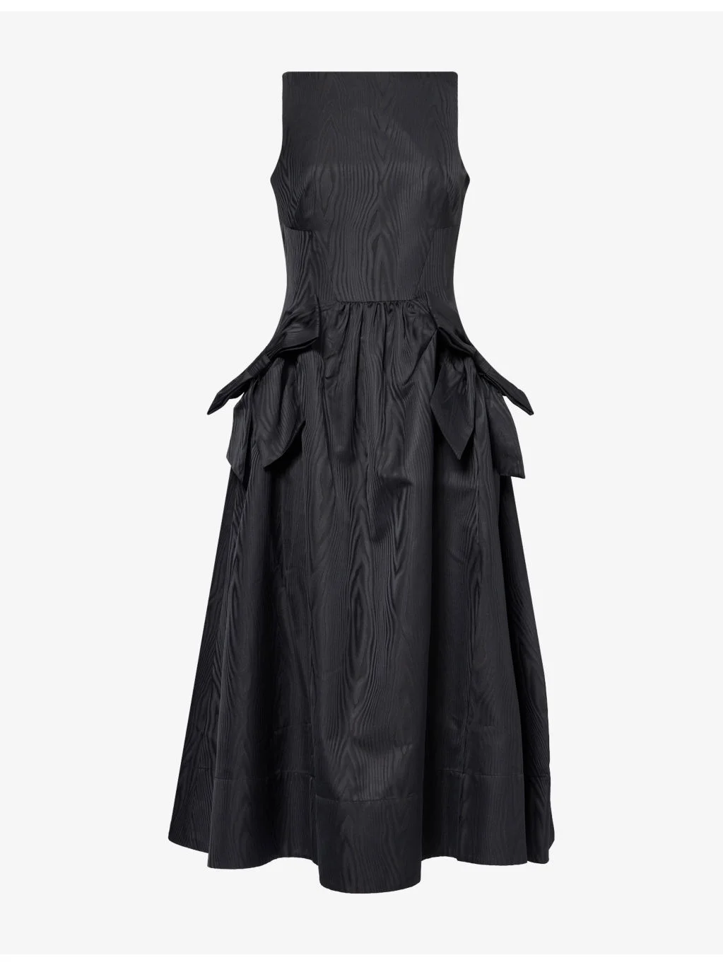 Narcissa Bow-Embroidered Taffeta Midi Dress - 1