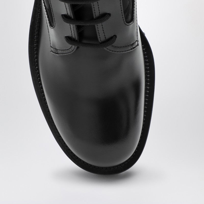 Valentino Garavani Black Combat Boot In Technical Fabric And Toile Iconographe Calfskin Men - 3