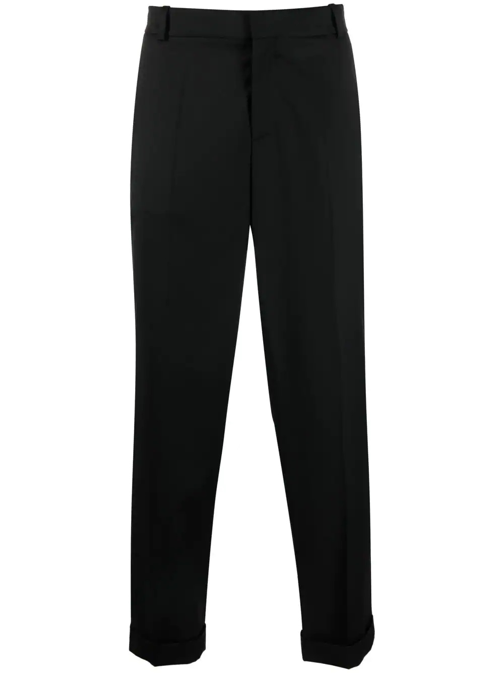 logo-patch cropped trousers - 1