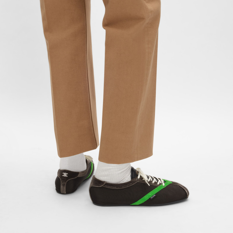 THE FLAT SNEAKER IN GROS GRAIN, VELVET, SUEDE GOATSKIN AND LAMBSKIN 4
