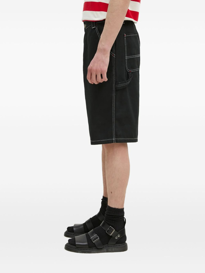 contrast-stitch denim shorts 3