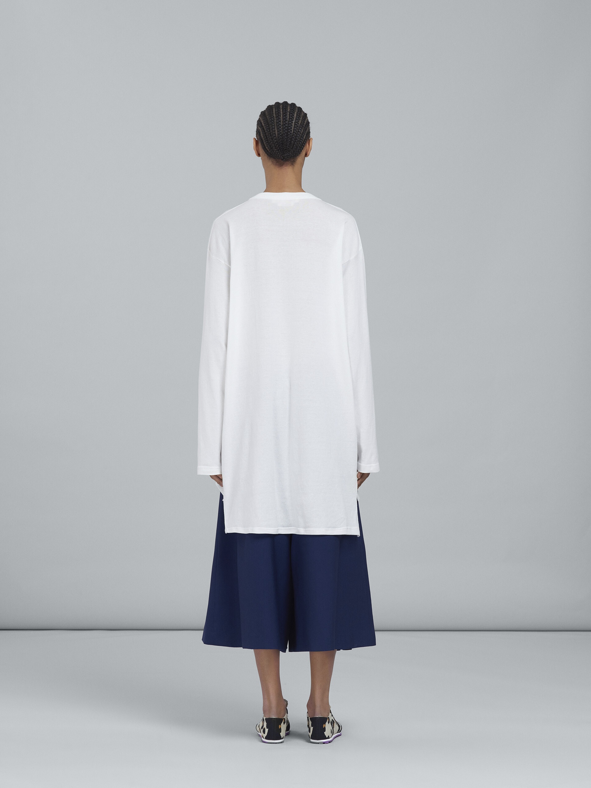 BLUE TROPICAL WOOL CULOTTES - 3