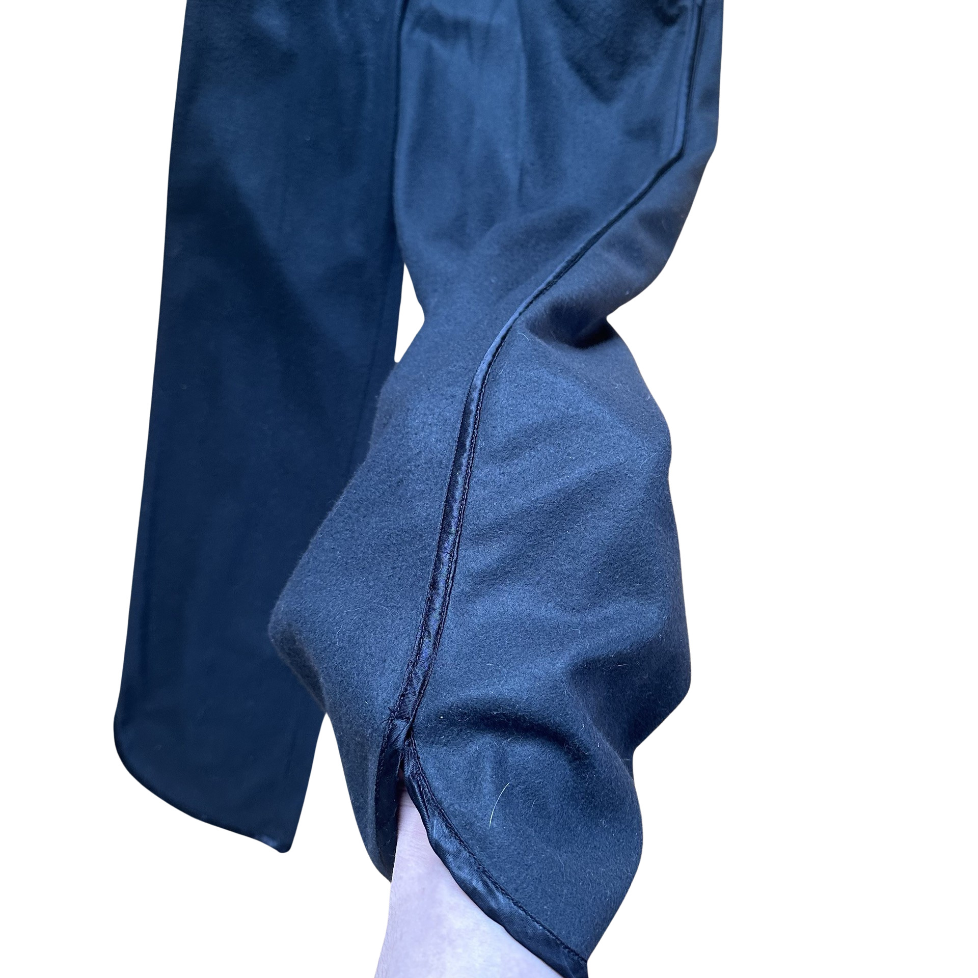 Coup de Grace - Raf Simons Fleece curved leg opening trousers AW97-98 Sz Small - 2