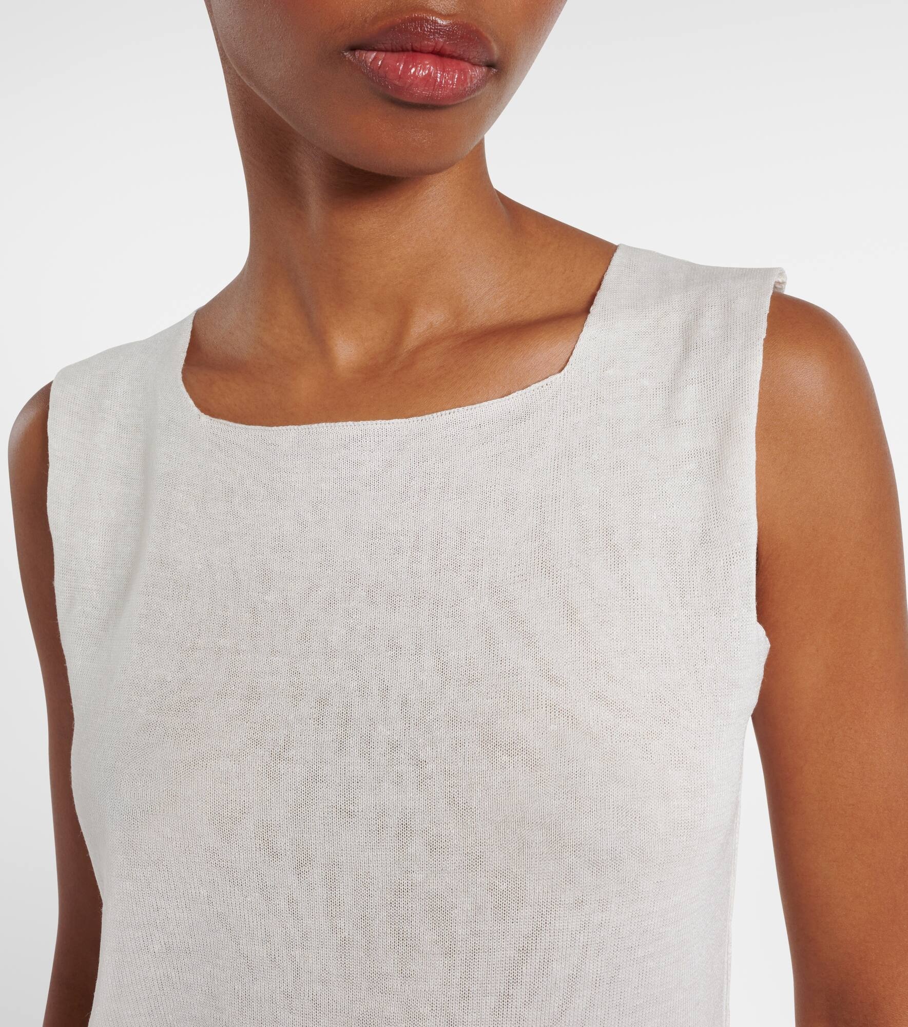 Jaylen linen and cotton-blend top - 4