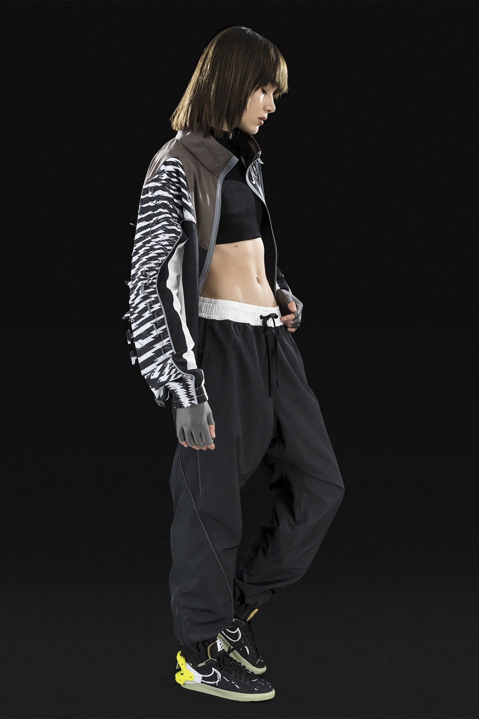 GGG-P2-011 Nike® Acronym® Track Pant Woven Black/Black/White/Black - 24