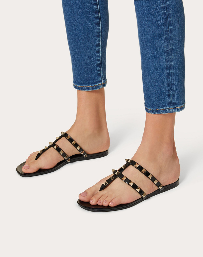 Valentino Rockstud Flat Rubber Sandal outlook