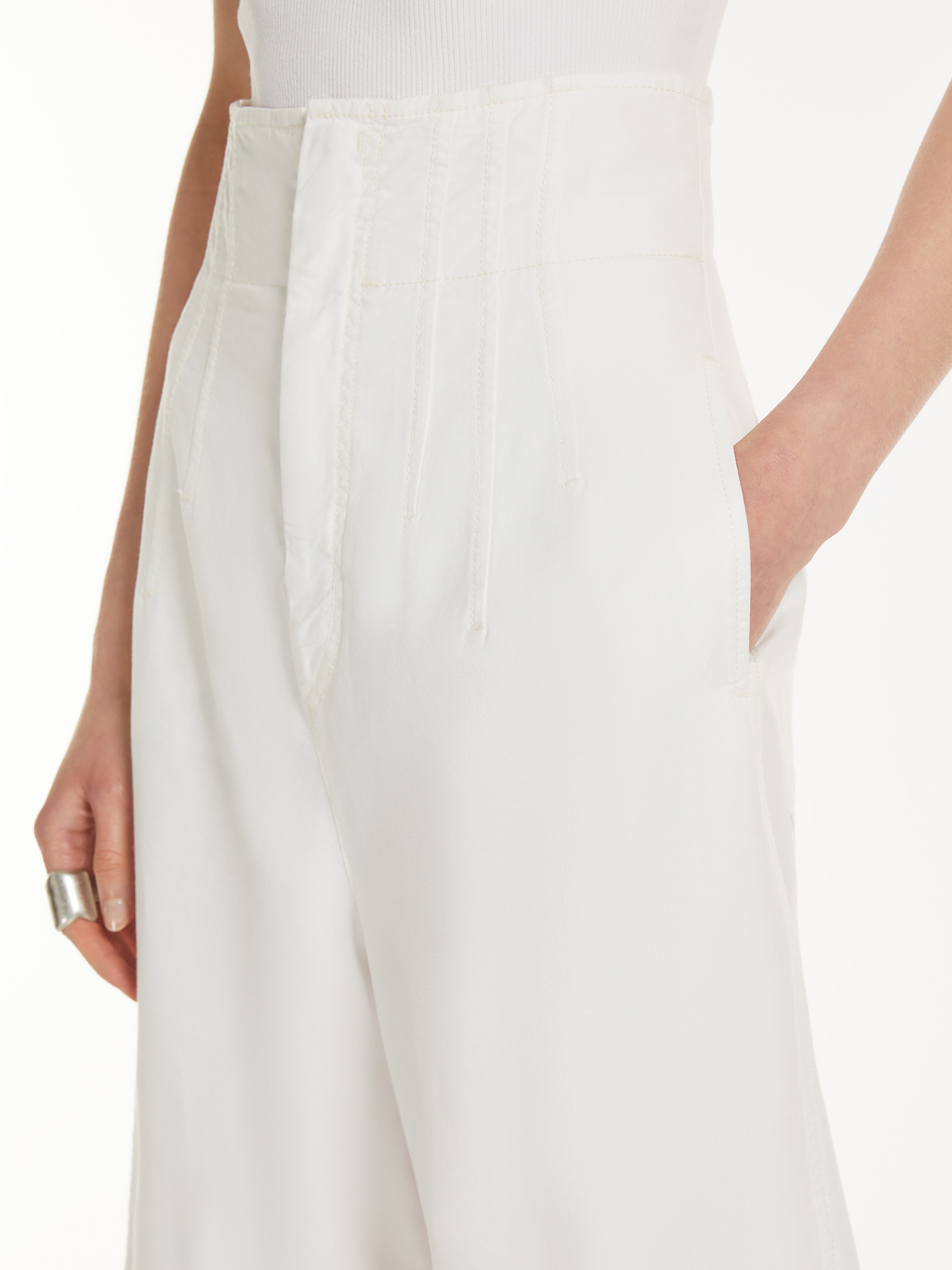 UMANO Wide trousers with stitching - 5