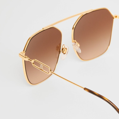 Burberry Chain-link Detail Geometric Frame Sunglasses outlook