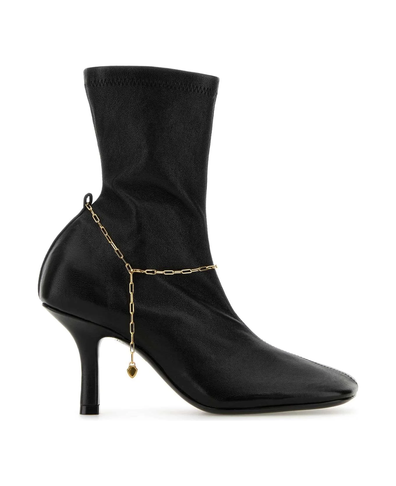 Black Leather Pumps - 1