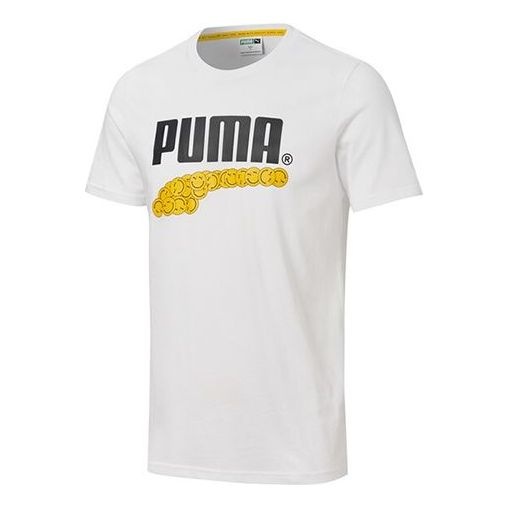 PUMA Club Graphic Printed Short Sleeve TEE White 530017-02 - 1