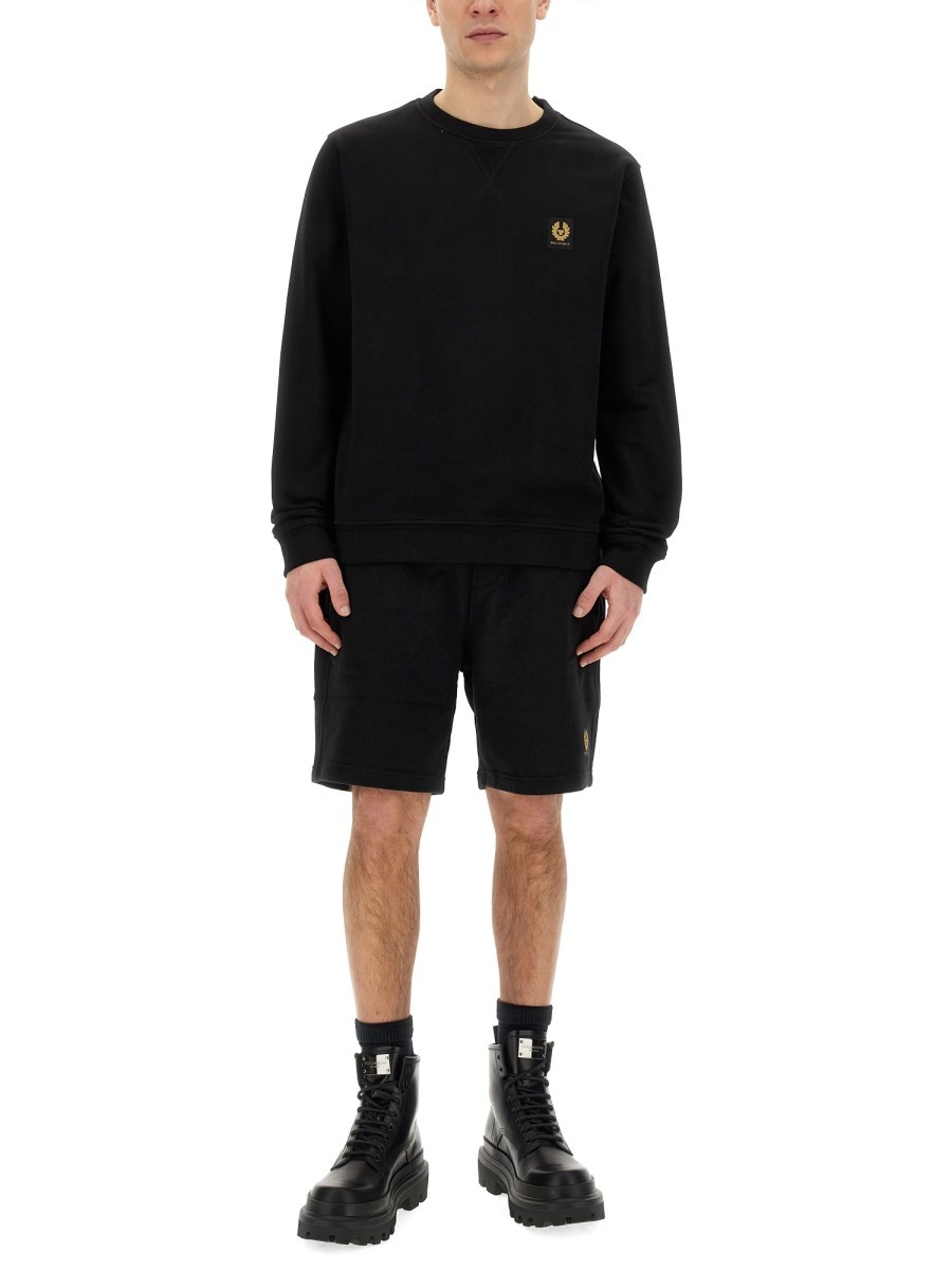 FELPA IN COTONE CON PATCH LOGO - 2