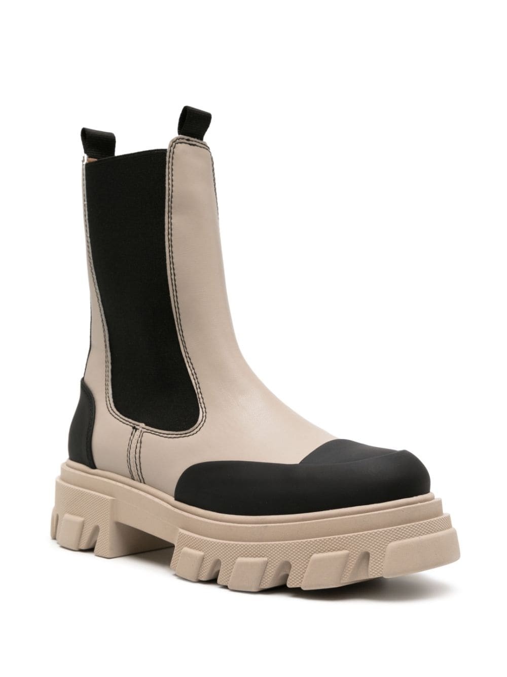 Cleated faux-leather chelsea boots - 2