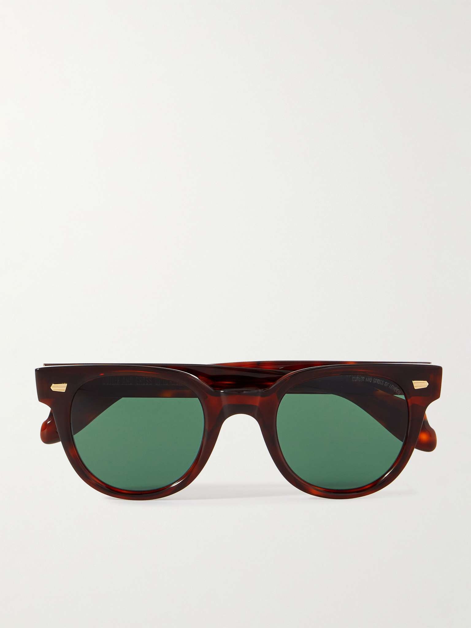 1392 Round-Frame Tortoiseshell Acetate Sunglasses - 1