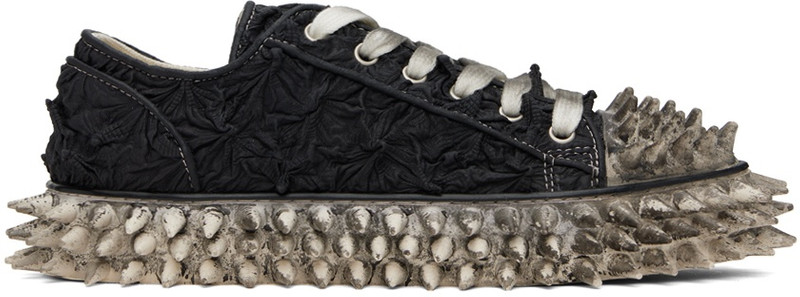 Black Porcupine Lace Up Sneakers 1