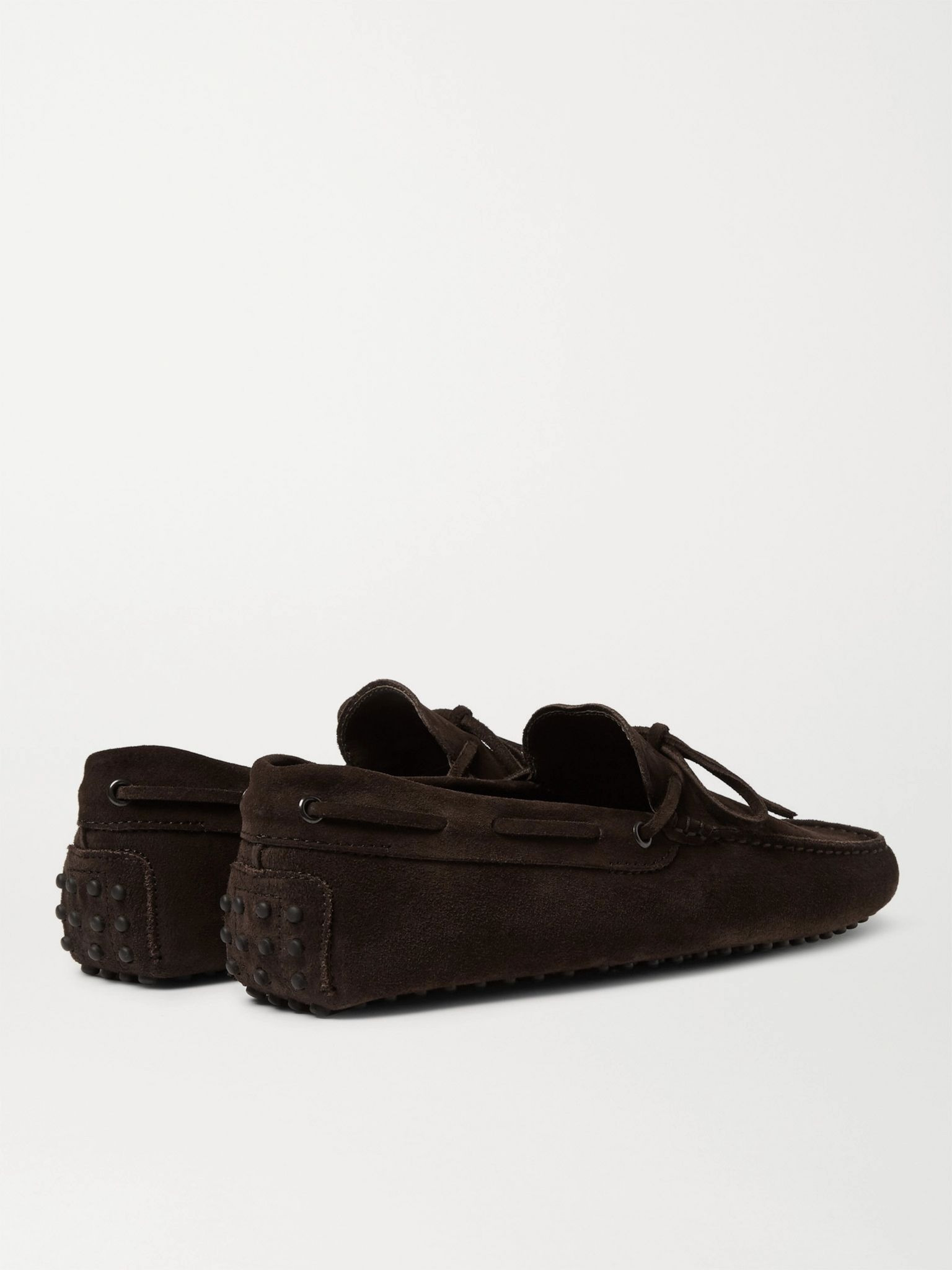 Gommino Suede Driving Shoes Chocolate - 4