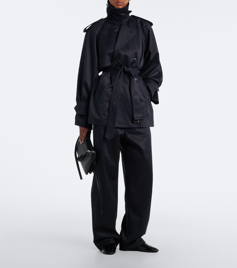 Cropped cotton trench coat 6