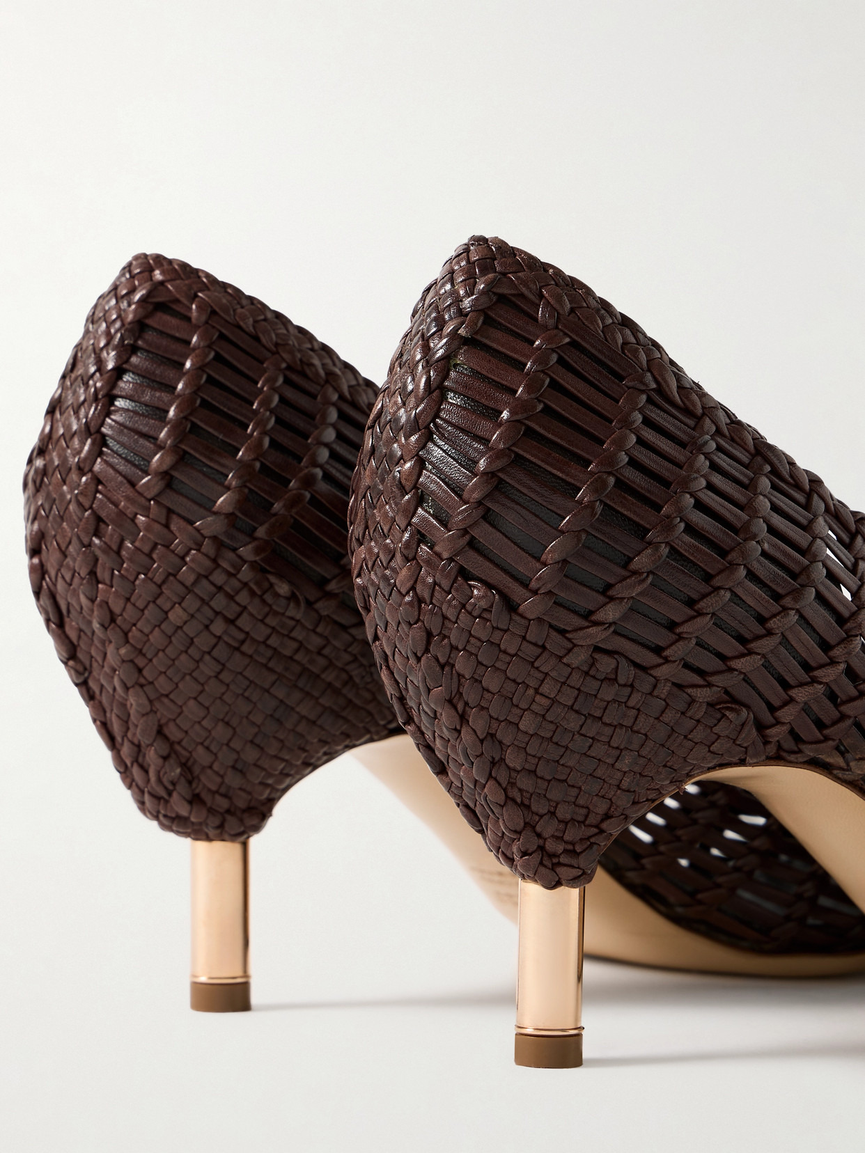 Andres Woven Leather Pumps - 4