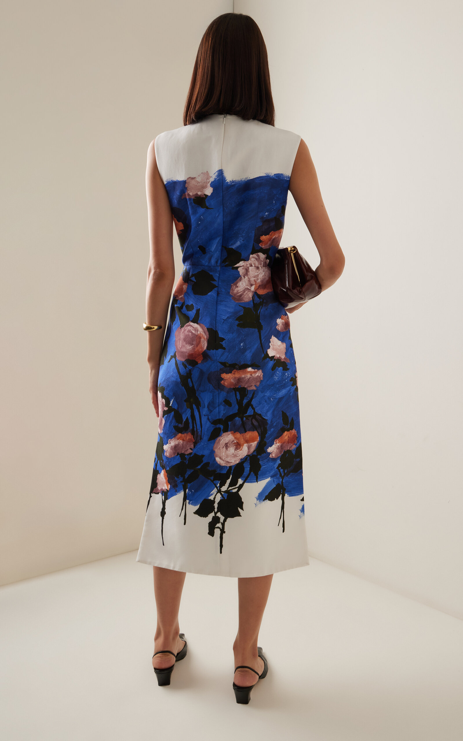 Printed Cotton-Blend Midi Dress multi - 4