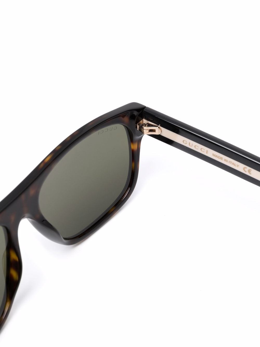 Sylvie Web stripe tortoiseshell rectangle-frame sunglasses - 3