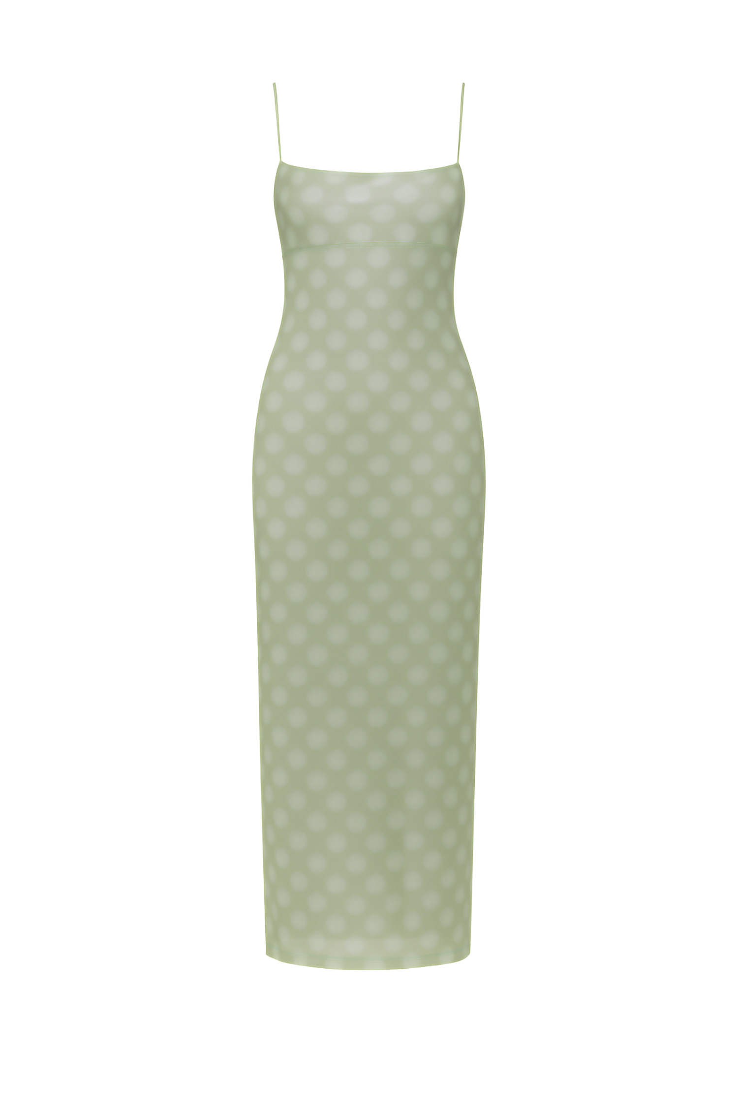 THAIS DRESS - MINT BLURRED DOT - 1