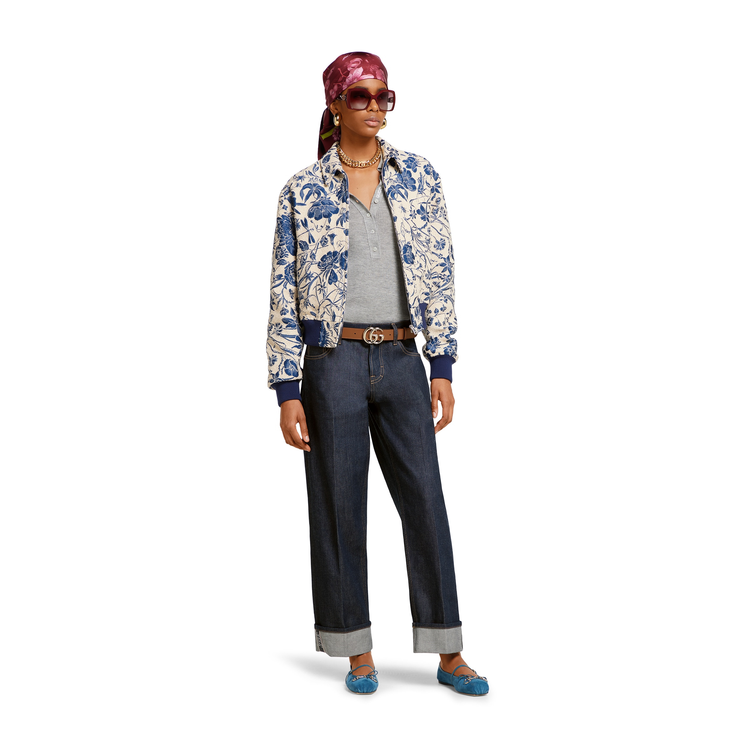 Flora cotton bouclé jacquard jacket - 2