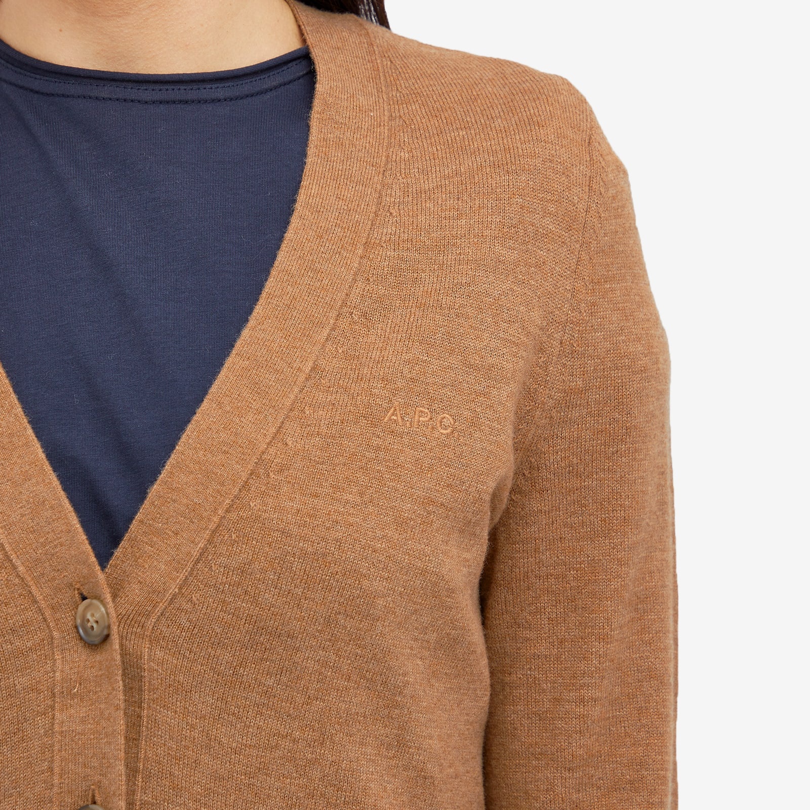 A.P.C. Louisa Logo Knitted Cardigan - 5