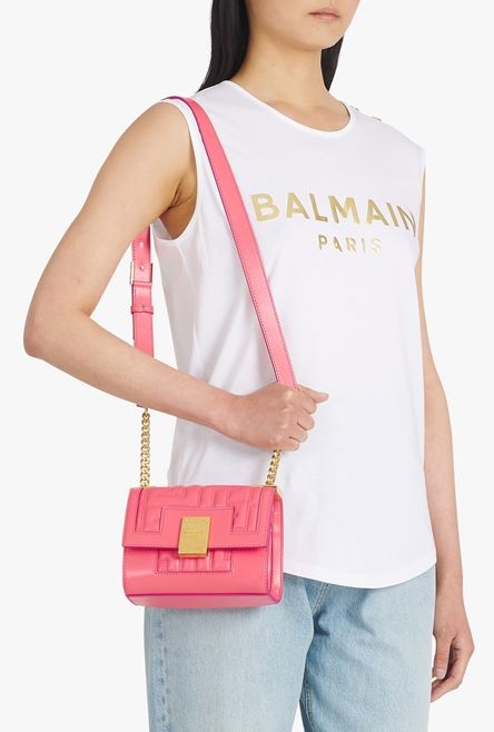 Small-sized salmon pink quilted leather 1945 bag - 10