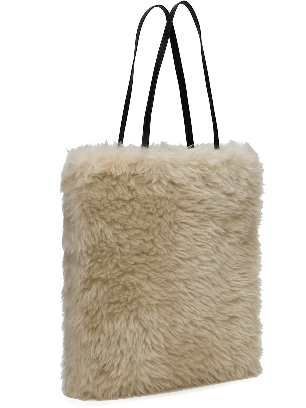 Beige Faux-Fur Tote - 3