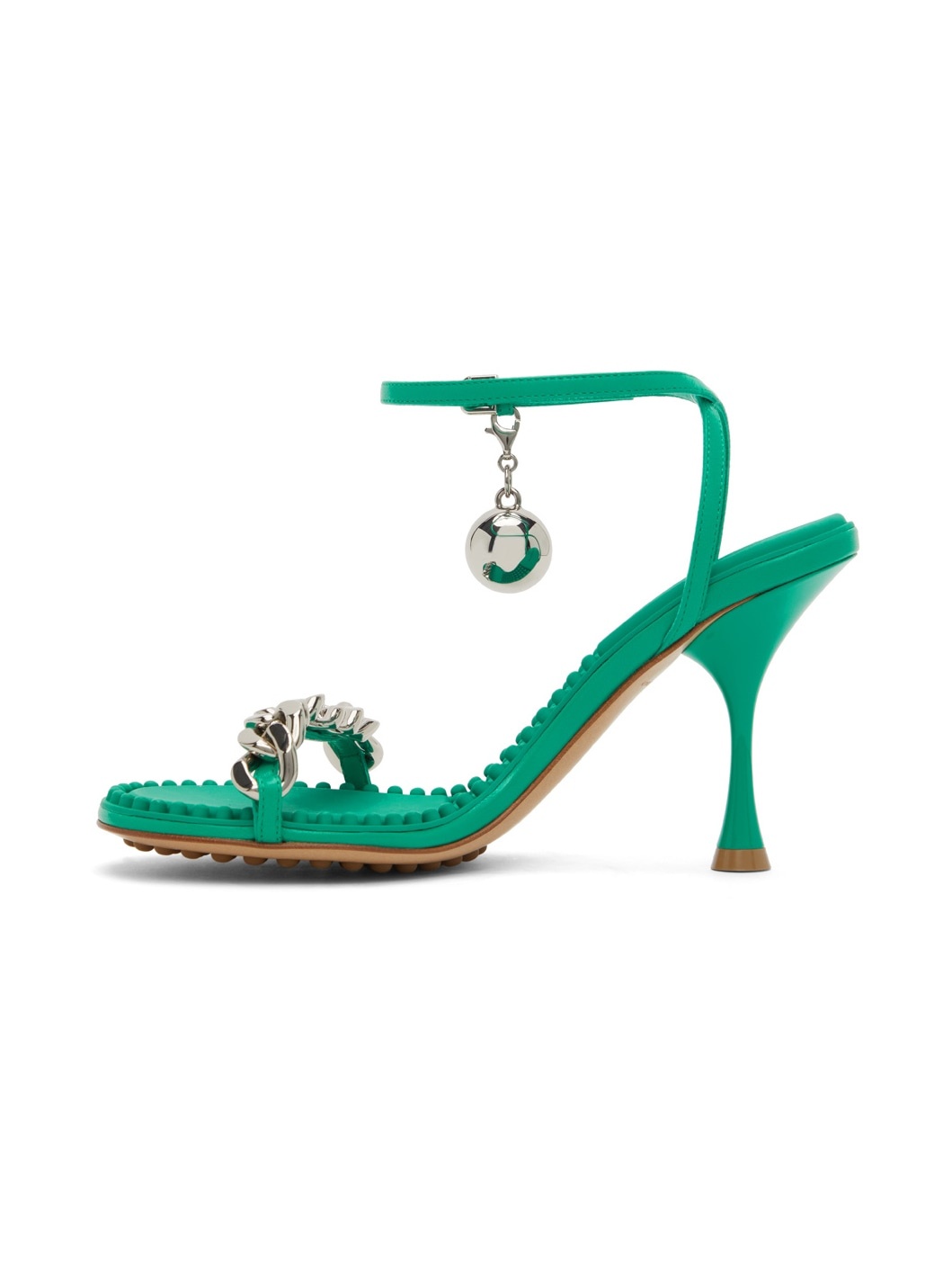 Green Dot Heeled Sandals - 3