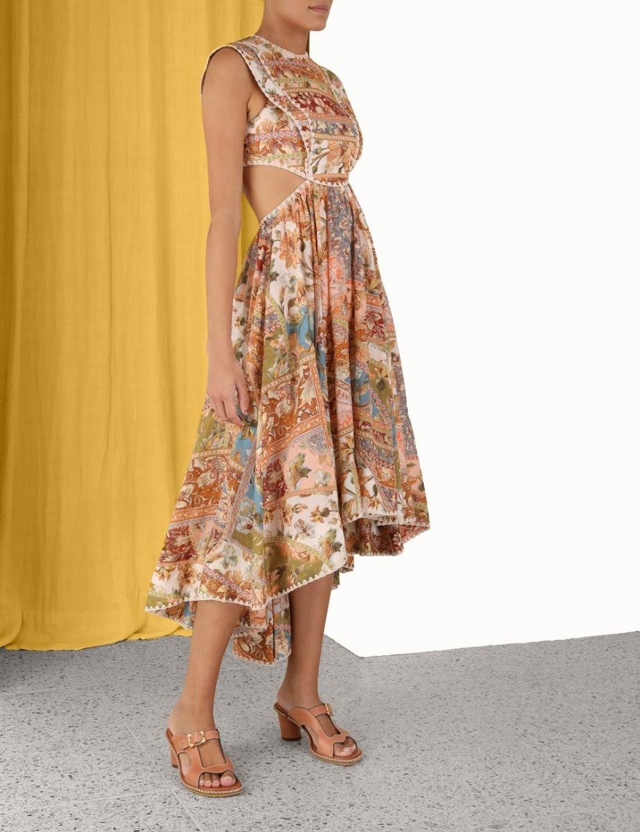 CHINTZ ASYMMETRIC DRESS - 3