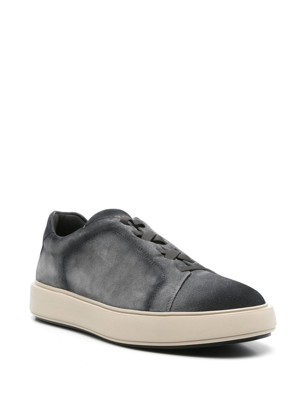 lace-up suede sneakers - 2
