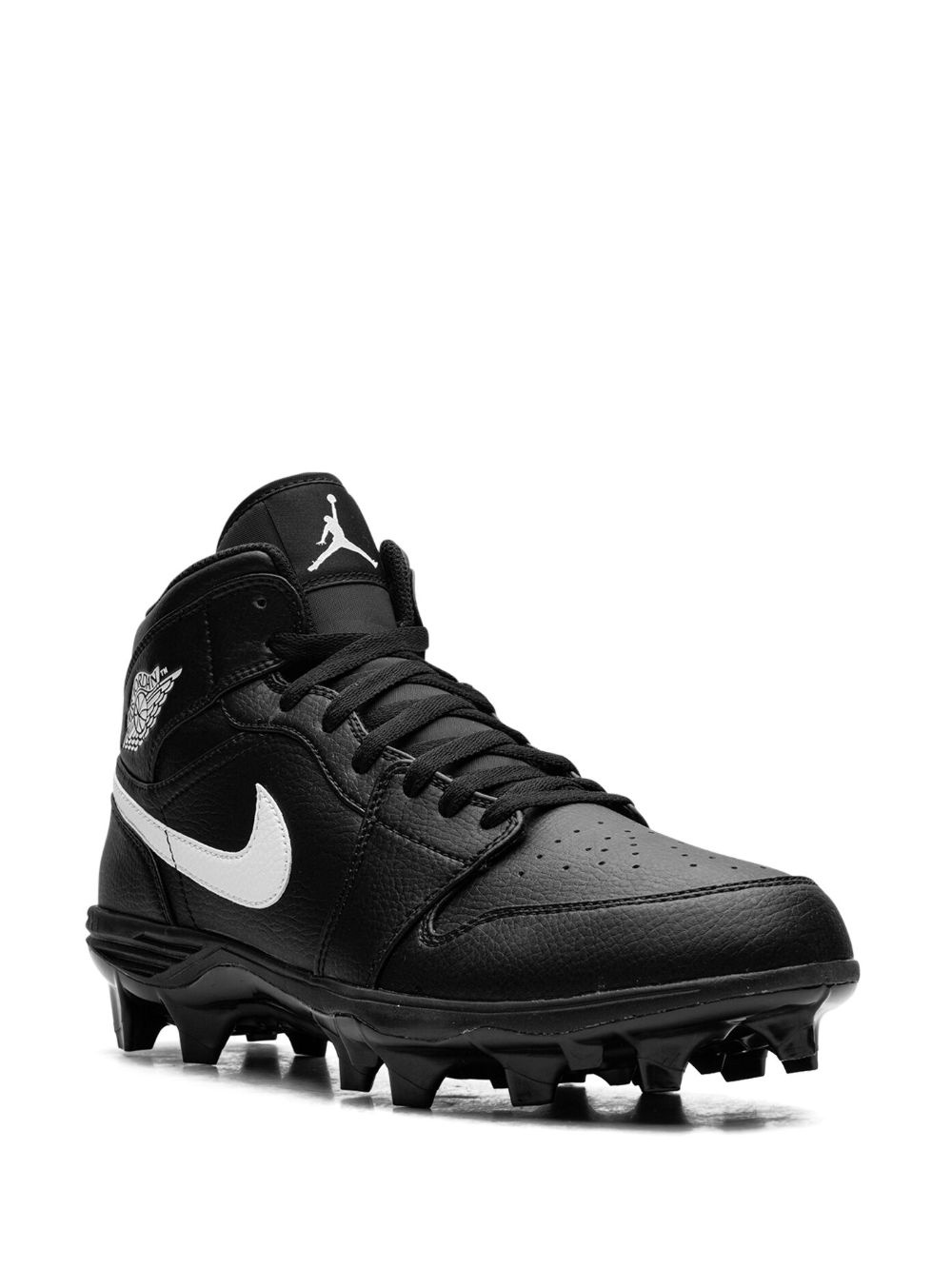 Jordan 1 Mid "Black/White" cleats - 2