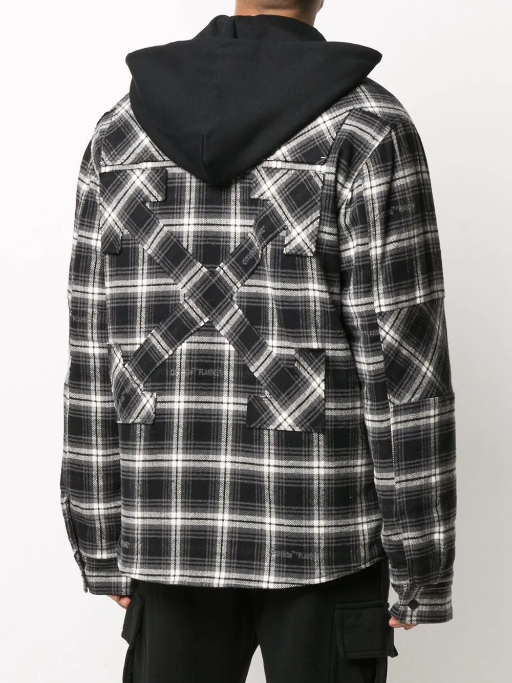 layered-design hooded shirt jacket - 4