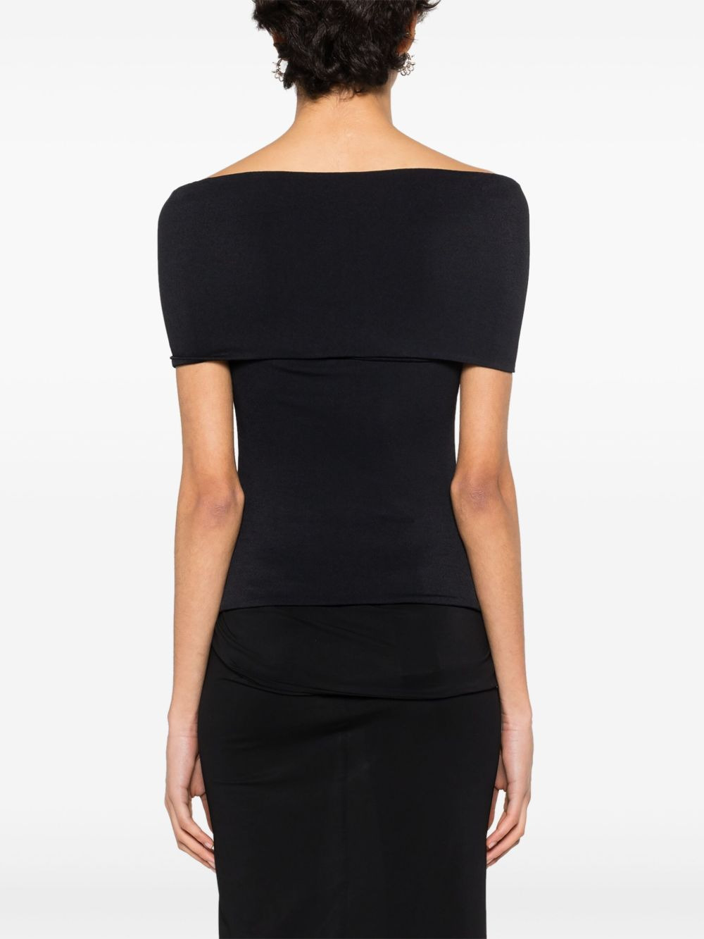 off-shoulder cropped blouse - 4