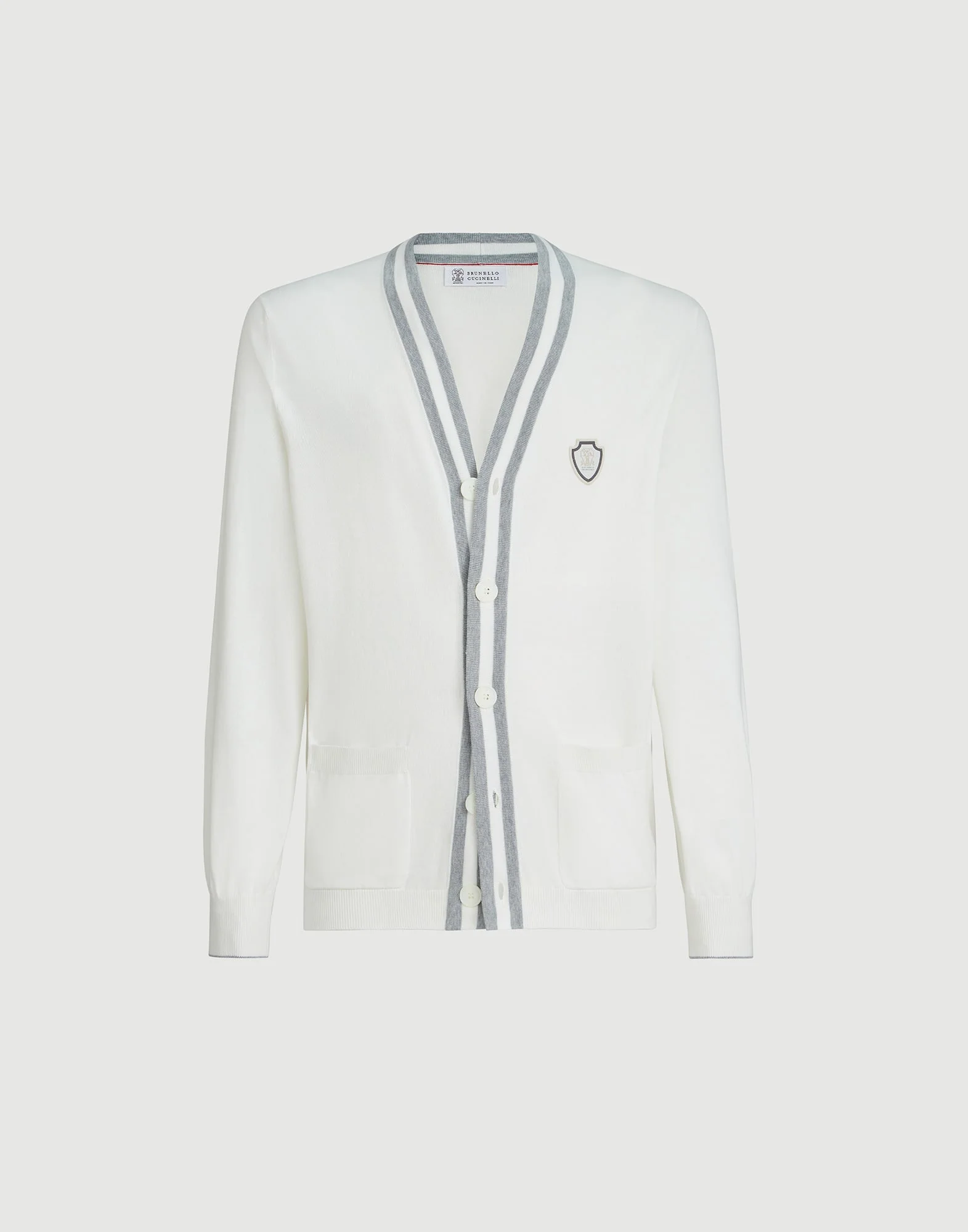 Cotton cardigan with logo - 1