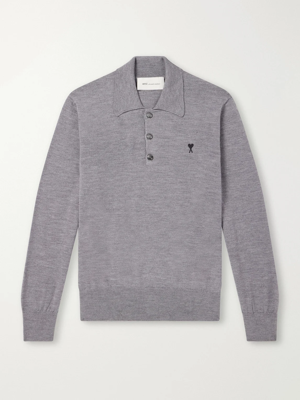 Logo-Embroidered Merino Wool Polo Shirt - 1
