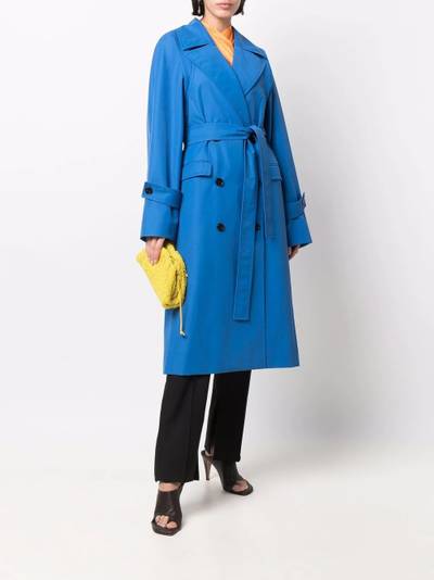NINA RICCI double-breasted belted trench coat outlook