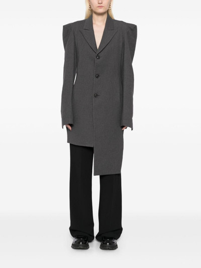 Yohji Yamamoto asymmetric single-breasted blazer outlook